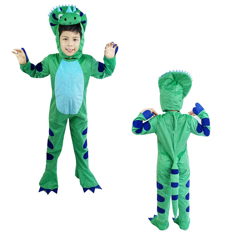 Dinosaur Kids Halloween Costume Boys Girls Party Triceratops Polyester Cosplay