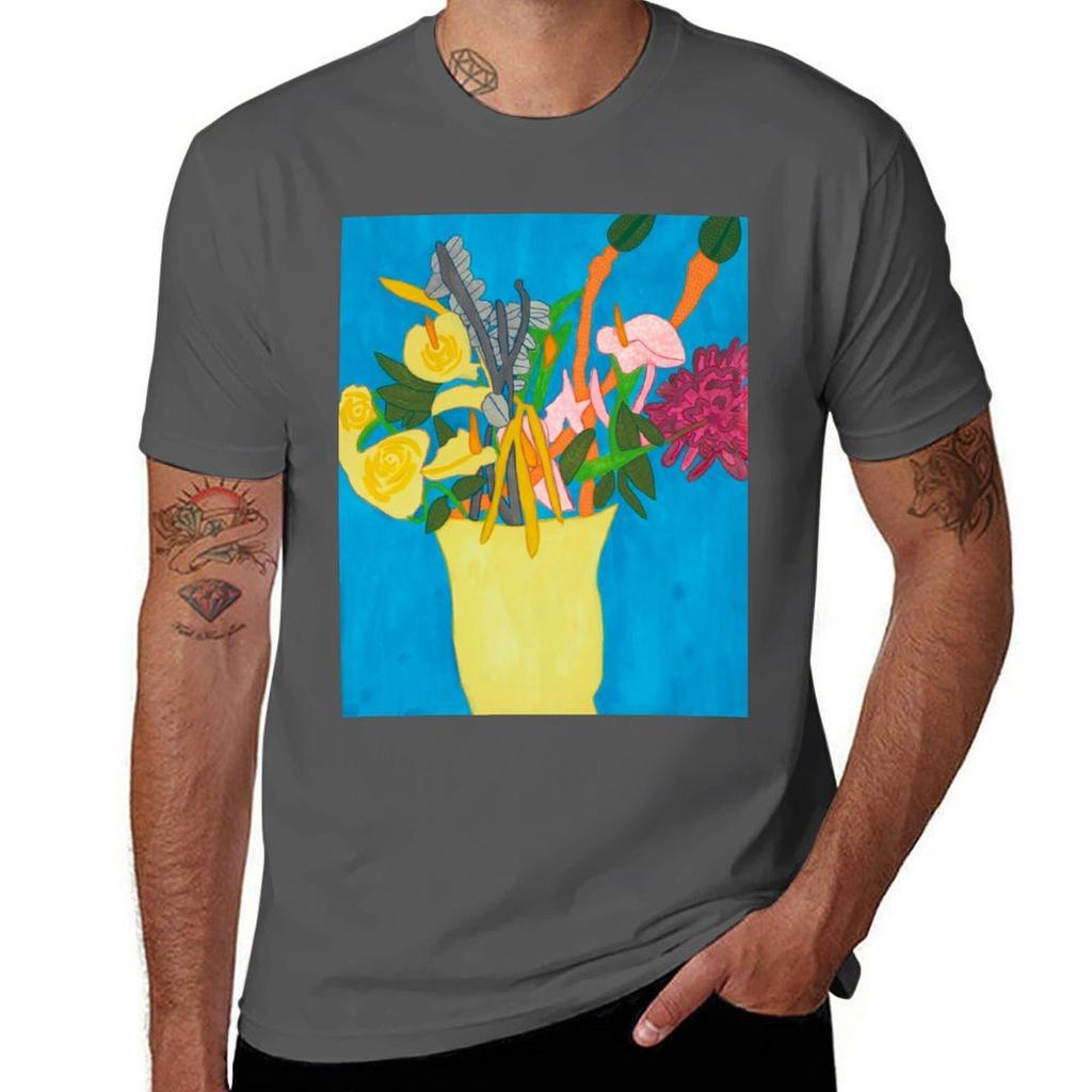 Flowers In A Vase Tshirt Durable Work Wear Tshirt