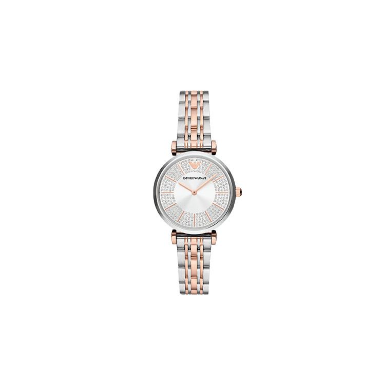 

Emporio Armani Quartz Movement Stainless Steel Strap Silver Dial Watch Women watches AR11537-CLG Regular Watch Box