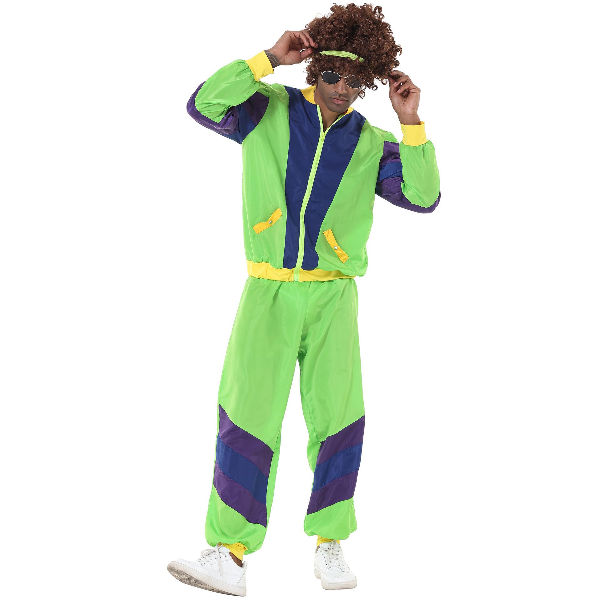 

Men s Rock Festival 7080s Vintage Disco Clothing Men s Bar Jazz Dance Costume XL