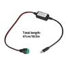 DC12V 24V To 5V Type C Charging Cable With Overcurrent Protections For Phones And Small Devices