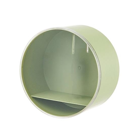 

Storage Box Wall Mounted Display Rack Dust-Proof Anti-Moisture Organizer No Drill Needed Container for Small Apartments Dorms Renters зелёный