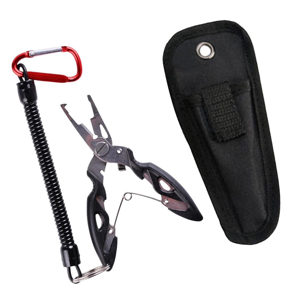 Geflochtene Schnur Schneider Anglerzange Schnur mit gewickeltem Lanyard Multifunktionaler Greifer Hakenentferner Angelzubehör