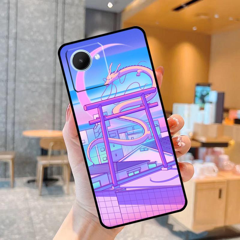 Pastel Japan Kyoto City Case For Realme C55 C33 C31 C35 C30 C11 C15 C25s C21Y GT Neo 5 3T 2T 8 9 10 11 Pro Plus