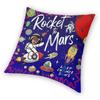 Rocket To Mars Square Pillowcase Polyester Linen Velvet Creative Zip Decor Car Cushion Cover 45X45