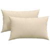 Sofa Cushions 2 Pcs Cream 50 X 30 Cm Fabric