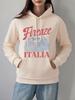 Firenze Italia Florenz Kathedrale Drucke Hoodie Damen Lässig Locker Sweatshirt Basics Tasche Pullover Winter Fleece Warme Kleidung