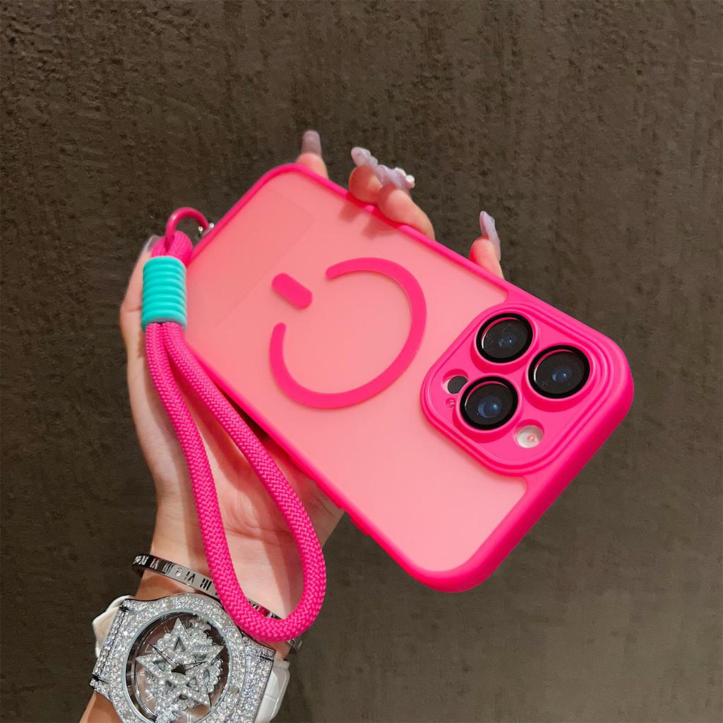 Funda Protectora Transparente Magsafe Antigolpes con Borde Mate Para Para Iphone 17 16 14 13 Mini 15 12 11 Pro Max Plus Correa de Muñeca Cubierta Magnética