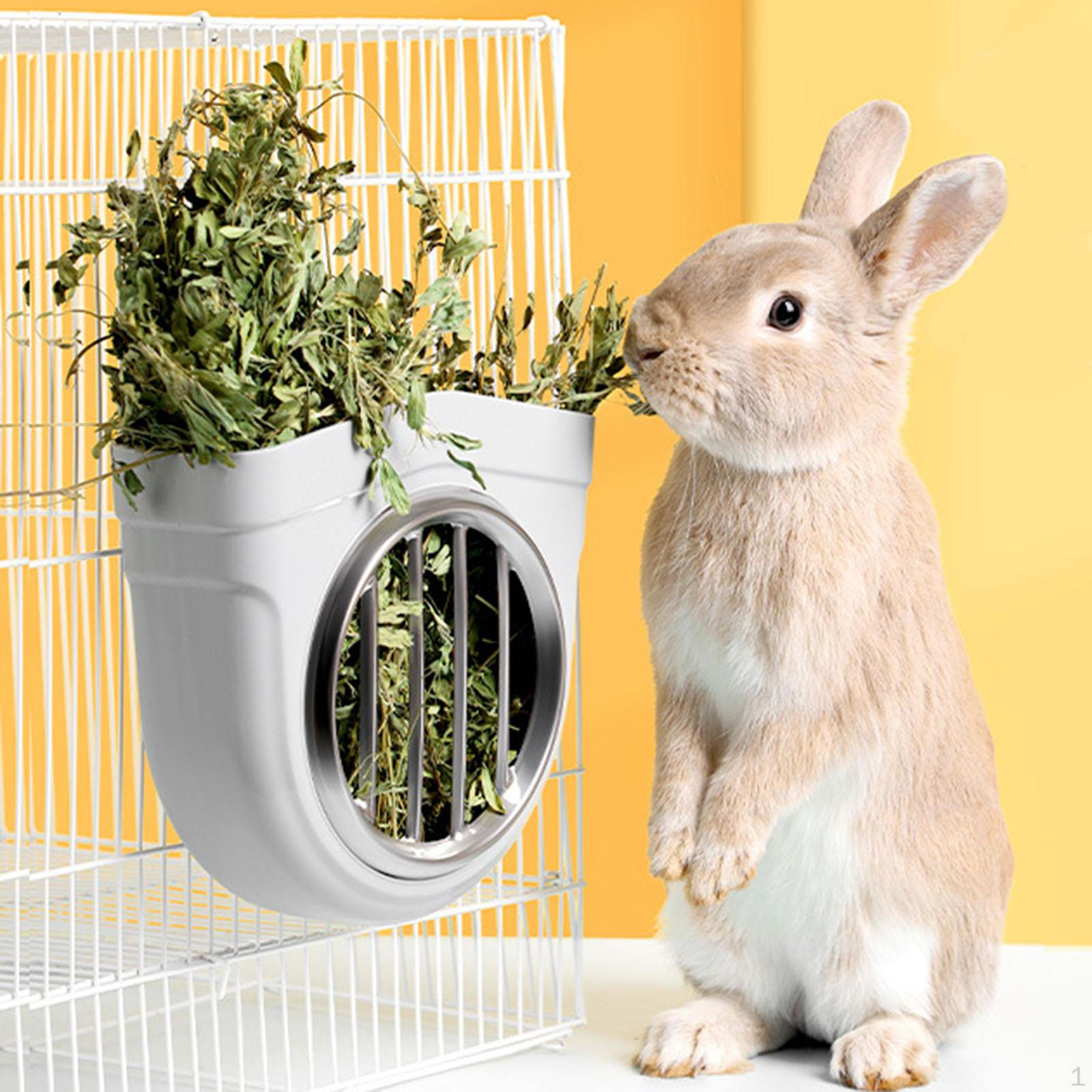 

Feeder Alfalfa Rack Bunny Hay Holder Small Animal for Chinchilla Pigeons Hedgehog сірий колір