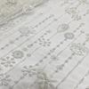 1 Yards White French Tulle Lace Fabric Stripe Floral design High Quality Nigerian Beaded Embroidered Lace Sequin For Party Dress