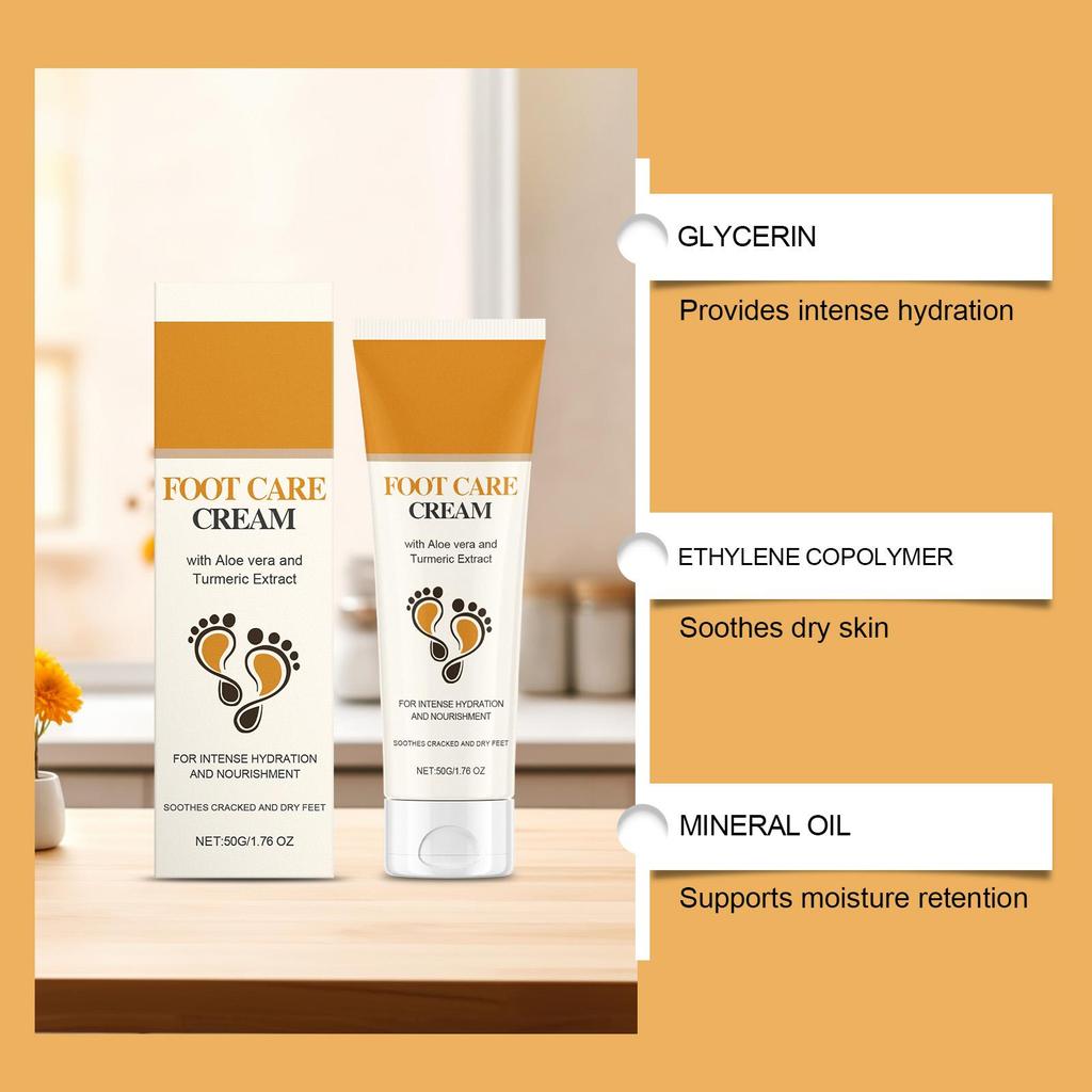 Gentle foot moisturizing cream, refreshing, moisturizing, soothing dry skin, home daily foot moisturizing care cream 50g