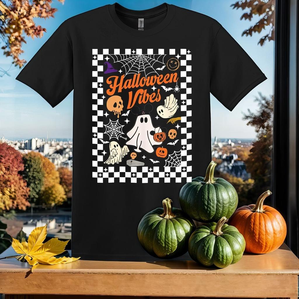 Halloween Vibes Mickey Mouse T-shirt T shirt Men Women Unisex Tshirt SY452