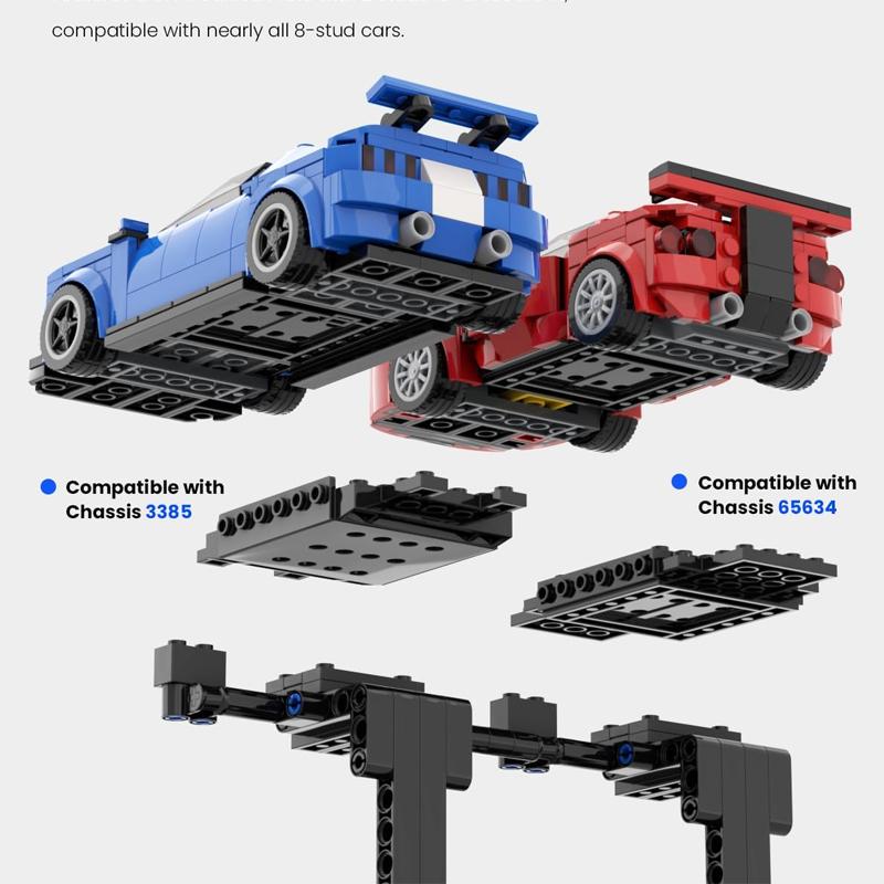 ABS Plastic Building Blocks Car Display Stand Compatible Bracket Accessories For Car Vehicle Kids Toys(BAG)
