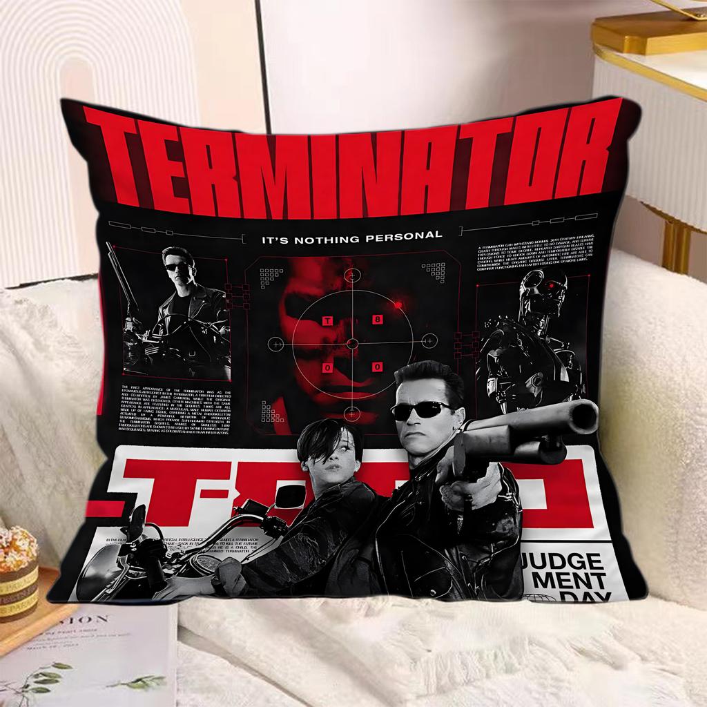 Hot Movie Pillow Covers Cartoon Sofa Decorative Home Doublesided Printing Short Plush Cute Cushion The TTerminator Cover