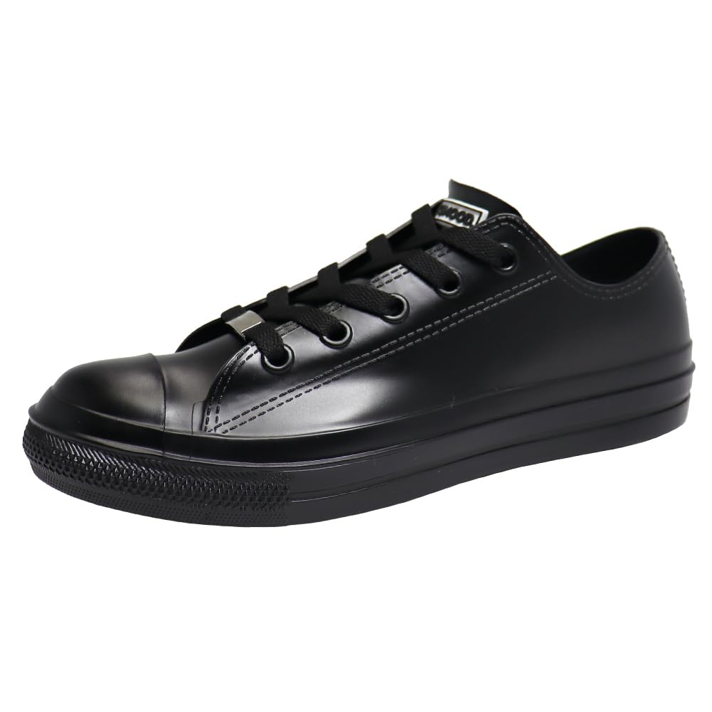 Waterproof Rain Stylish and Simple Sneakers for All Sizes G-Mood Women's Low-Top Shoes, Cute, Weather, Black, 23.0cm-23.5cm