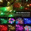 2022 USB Bluetooth Waterproof Leather String Lights for Outdoor Christmas Decor and Camping