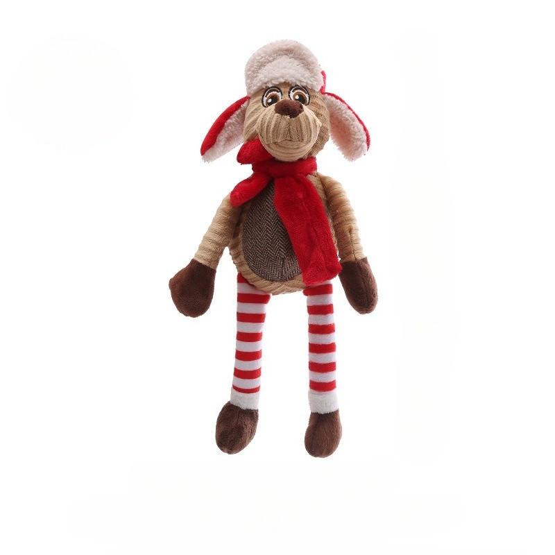 Christmas Dog Squeaking Toys, Christmas Interactive Plush Dog Toys, Rich Dog Chewing Toys, Cat and Dog Toys - Deer
