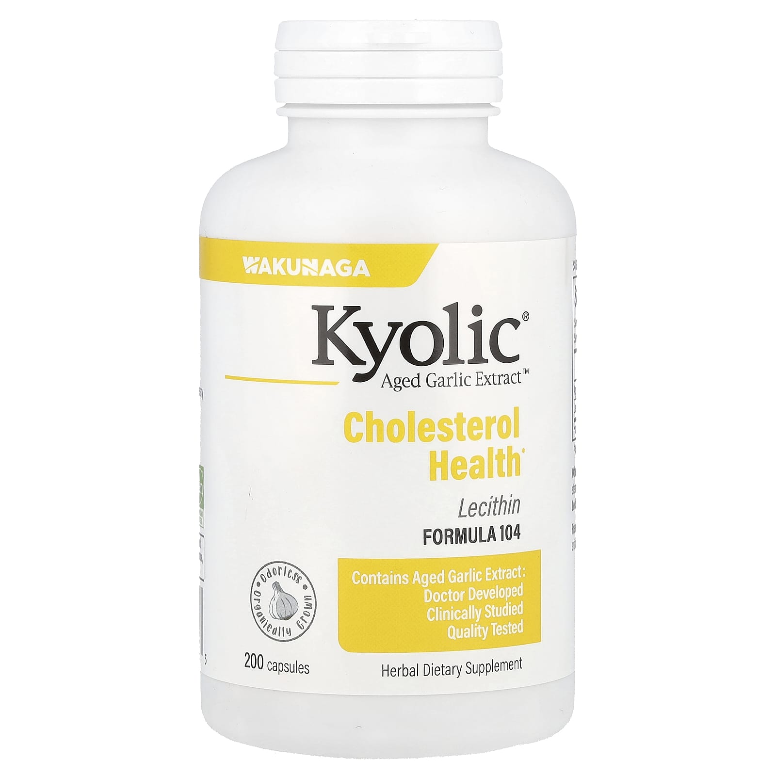 

Aged Garlic Extract™, Cholesterol Health, Formula 104, 200 Capsules