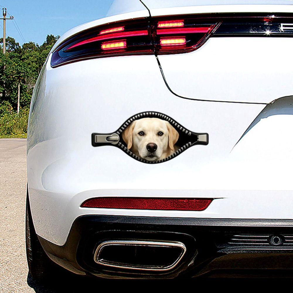 Adesivo Impermeabile per Auto da Cane Design Cerniera Decorazione Auto per Animali Adesivo per Auto da Cane Copri Graffi