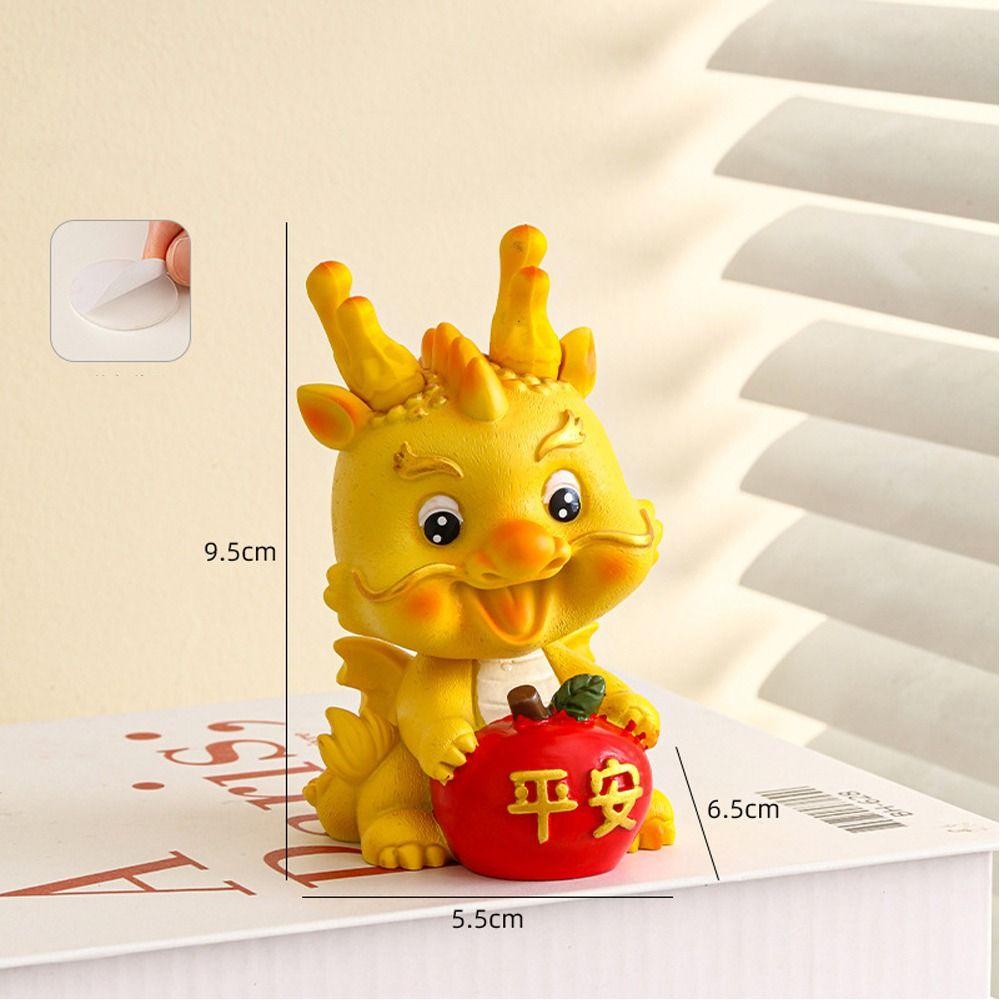 Accesorii Birou Figurine Dragon Auriu 2024 Anul Dragonului Mini Meșteșug Rășină Acasă