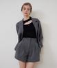 BIBYSEOB Two-Tuck Micro Shorts Charcoal [T41]