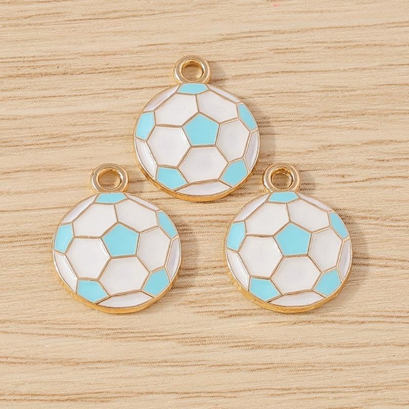 Packung mit 30 Mini-Fußball-Schlüsselanhängern Legierung Emaille Anhänger Für Sportfans DIY Schmuck Bastelprojekte Kompakte Größe Fußball Zubehör