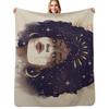 African Goddess - Celestial Galaxy Throw Blanket Versatile Cozy Throw Blanket for All Occasions