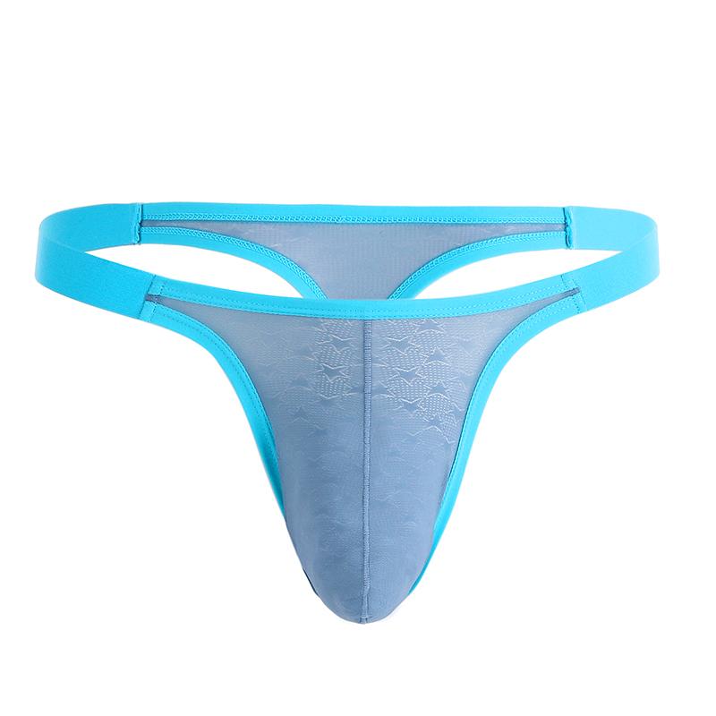 1Pc Men T-back G-string Panties Underwear Sexy Nylon Briefs Low-rise Pouch Bikinis Thongs