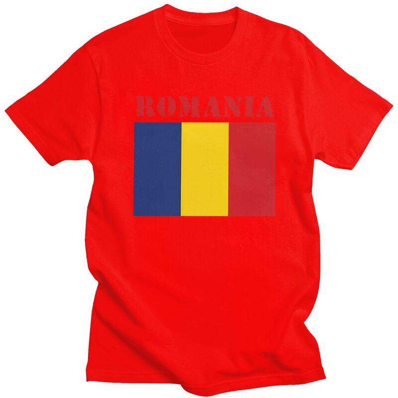 

Custom Romania Flag T Shirts Men 100 Cotton Tee Tops Tshirts Short Sleeve Fashion Tshirt S