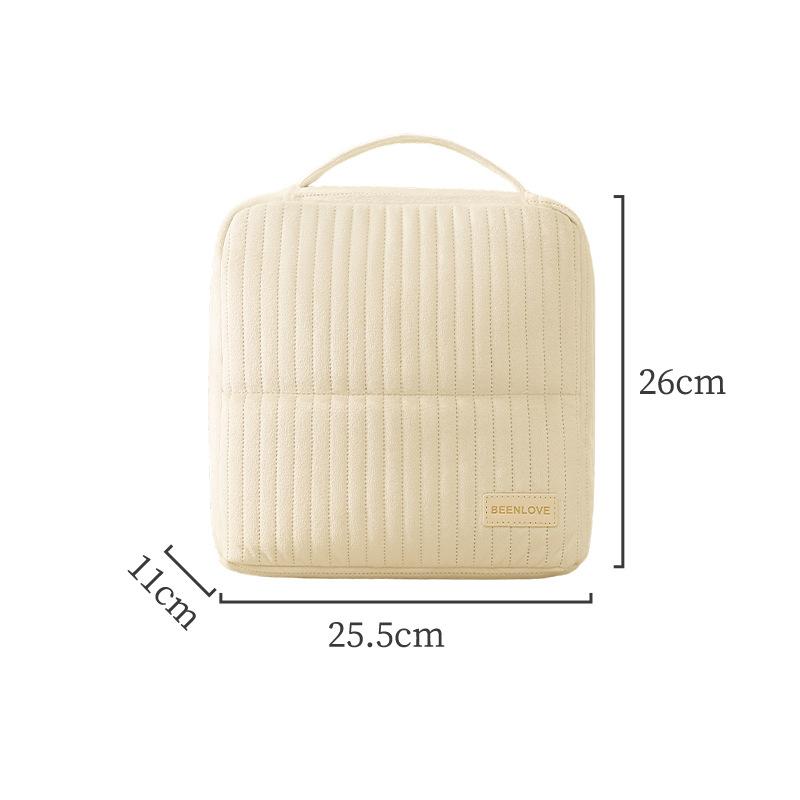 

Upright Makeup Bag Large Capacity Portable Cosmetic Organizer Travel Toiletry Case with Handle Women Portable Cosmetic Case