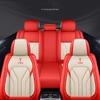 Nappa Leather Car Seat Covers Waterproof  Auto Seat Protectors Full Set Universal Accessories Fit for Most Sedans SUV Truck