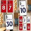 Football Player Name & Number Case For Samsung Galaxy A14 A34 A54 A52S A12 A22 A32 A52 A72 A13 A33 A53 A73 A31 A51 A71