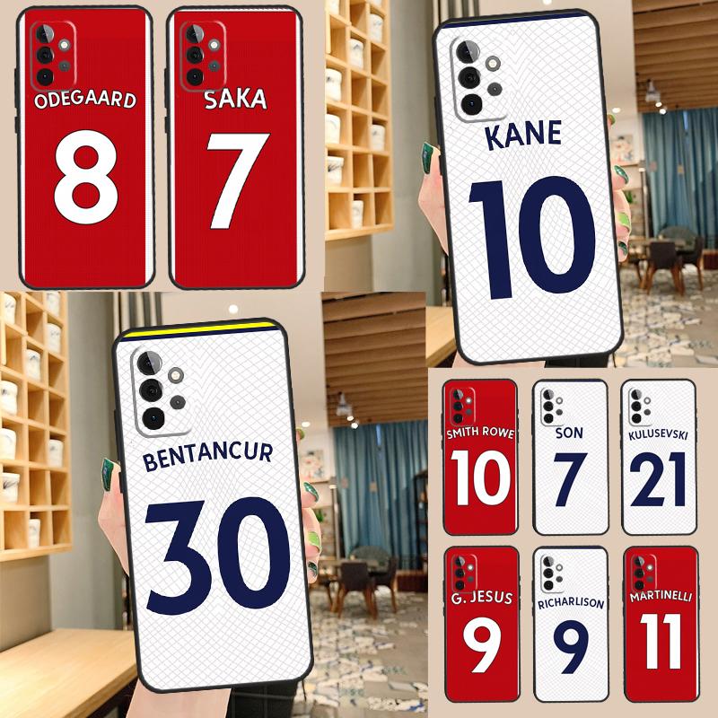 Football Player Name & Number Case For Samsung Galaxy A14 A34 A54 A52S A12 A22 A32 A52 A72 A13 A33 A53 A73 A31 A51 A71
