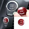 For BMW X5 X6 2014-2018 Red Carbon Fiber Cover Trim Start Button Ignition Switch