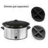 6-Quart Slow Cooker Liner Multiple Grids Leakproof Dishwasher Safe Silicone Slow Cooker Divider Cooking Liner Kitchen Accessories
