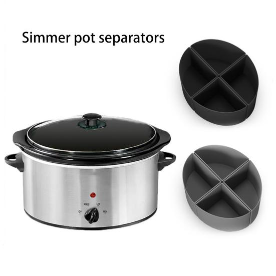 6-Quart Slow Cooker Liner Multiple Grids Leakproof Dishwasher Safe Silicone Slow Cooker Divider Cooking Liner Kitchen Accessories