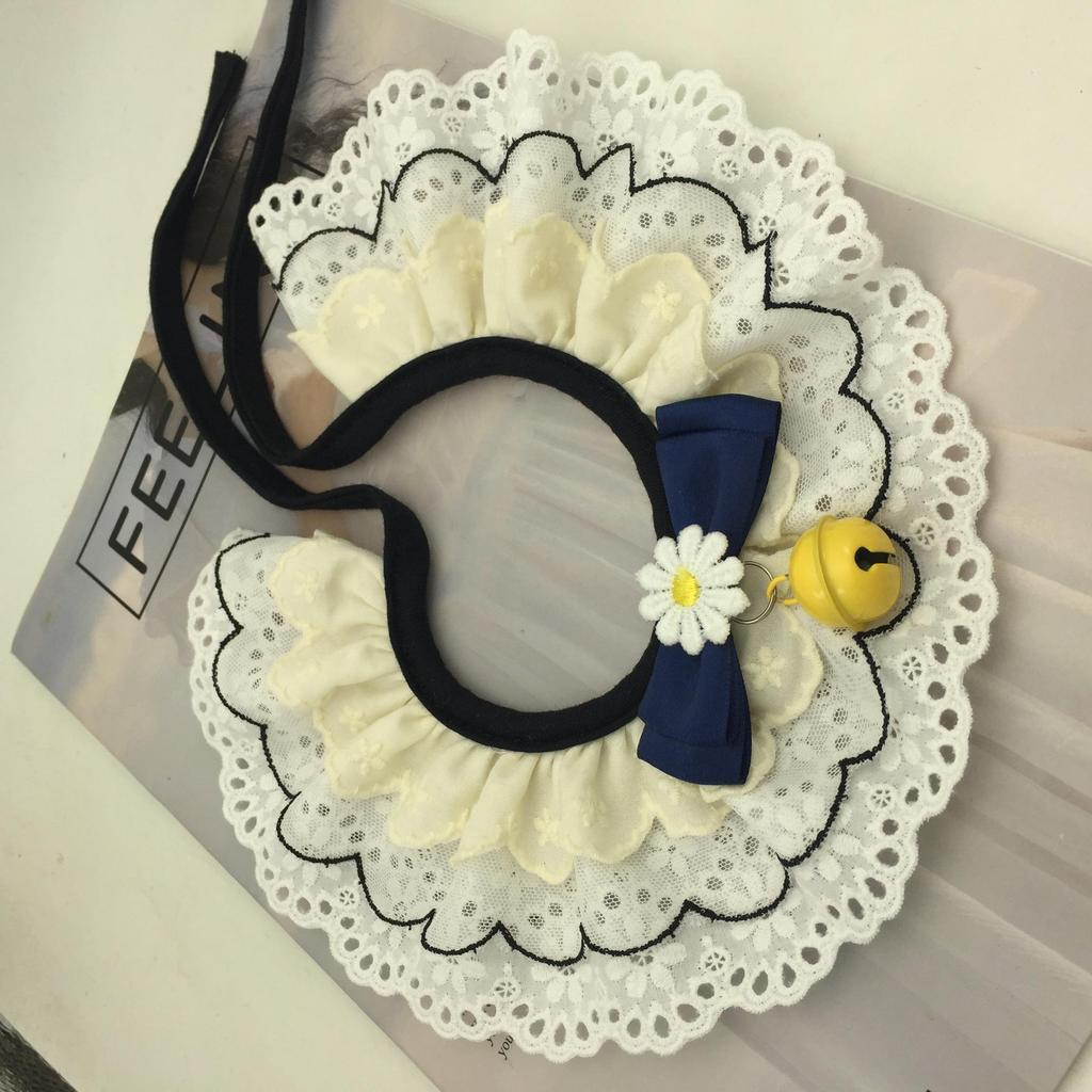 Korean Bowknot Lace Collar for Pets - Dog & Cat Scarf Accessory