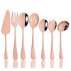 Rose Gold Stainless Steel Dinnerware Cake Spatula Soup Spoon Colander Spoon Service Spoon Salad Fork Buffet Party Accessories Tools