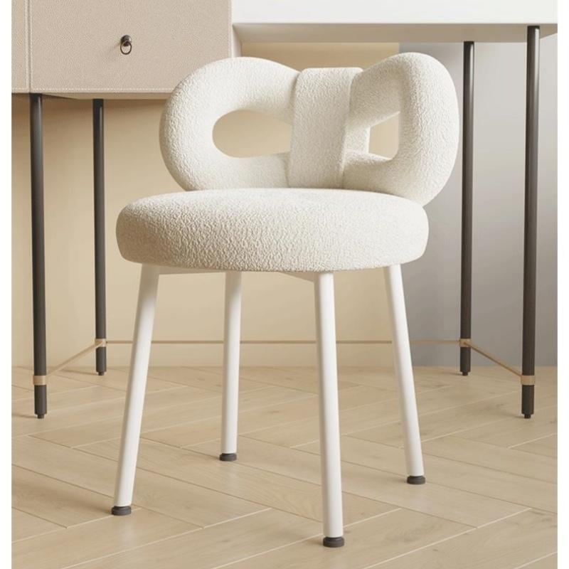 Modern Simple Dresser Chair Makeup Chair Minimalist Dressing Table Stool Light Luxury Manicure Butterfly Knot Backrest Chair