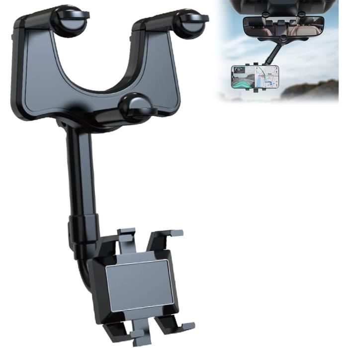 

Support Telephone Voiture Retroviseur, 360°Rotatif Rétractable Support Smartphone Voiture, Support Portable Voiture pour A45