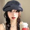 Japanese Denim Beret Cloth Pleated Painter Hat Vintage Octagonal Cap  Outdoor