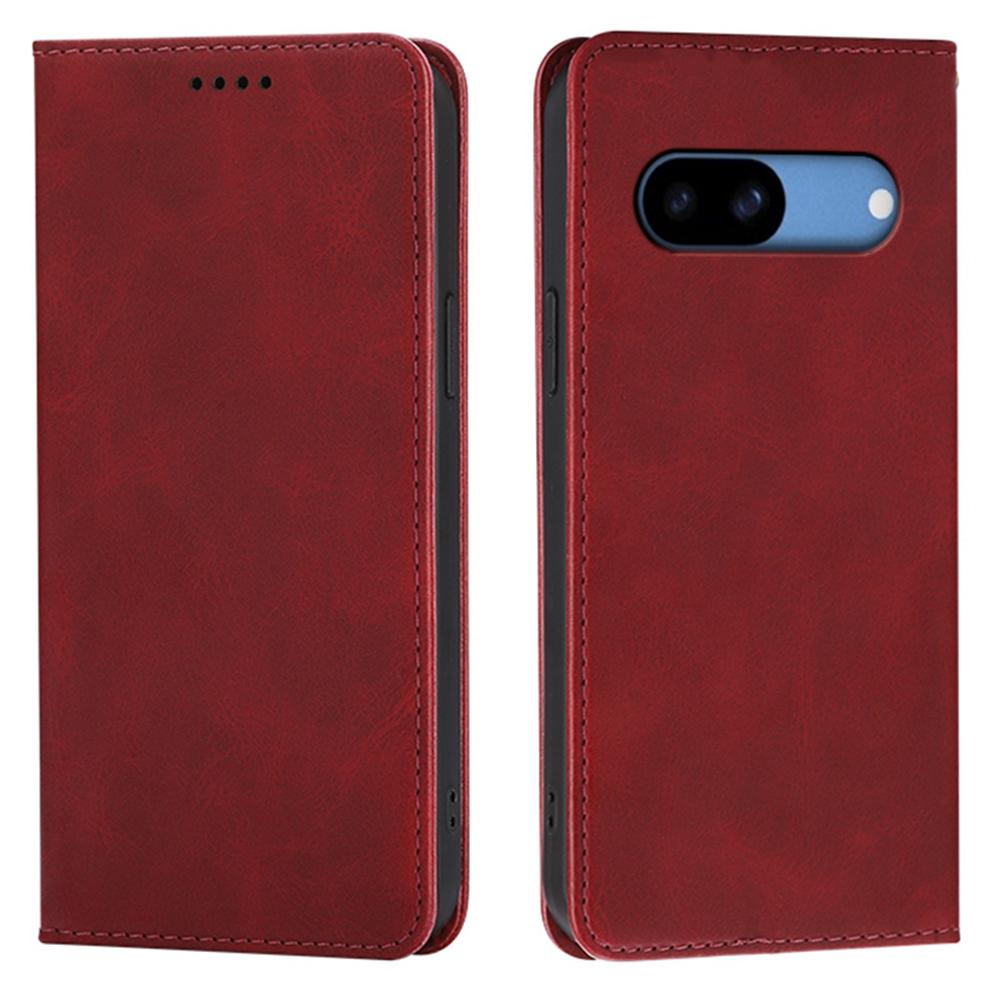 For Google Pixel 8 Case Wallet Calf Texture Leather Phone Cover with Hidden Magnetic Closure