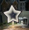 Étoile Lumineuse de Sommet d'Arbre de Noël Transfrontalière: Ornement Tridimensionnel, Lumière Chaude, Étoile à Cinq Branches Colorée