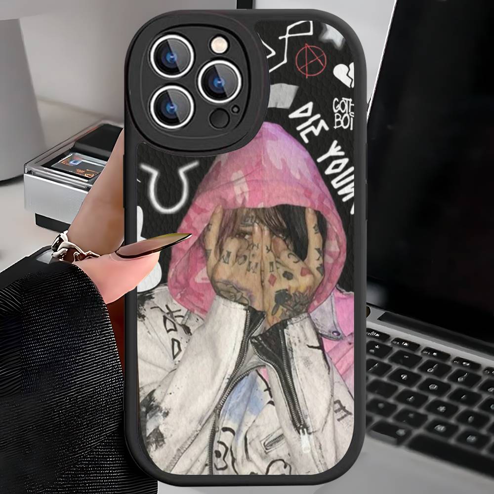 Emo Rapper Lil Peep Phone Case For IPhone 16 15 14 11 12 13 Pro Max Plus Back Leather Shell