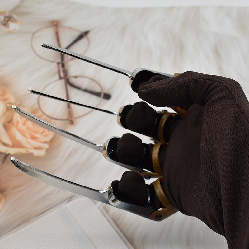Wolverine Style Metal Claw Gloves for Cosplay, Halloween Costume Accessory, Unisex Adult Props