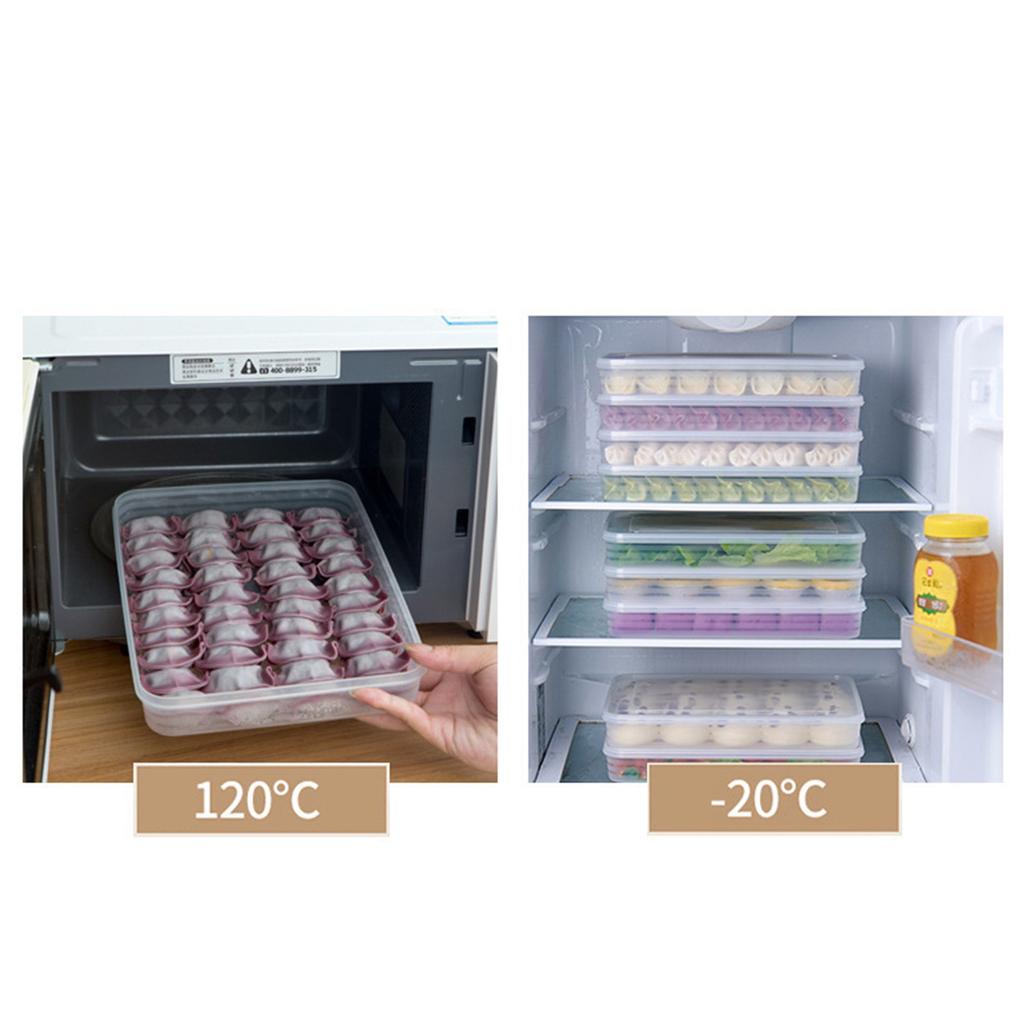 Food Dumpling Refrigerator Storage Box Plastic Container Kitchen Storage Case
