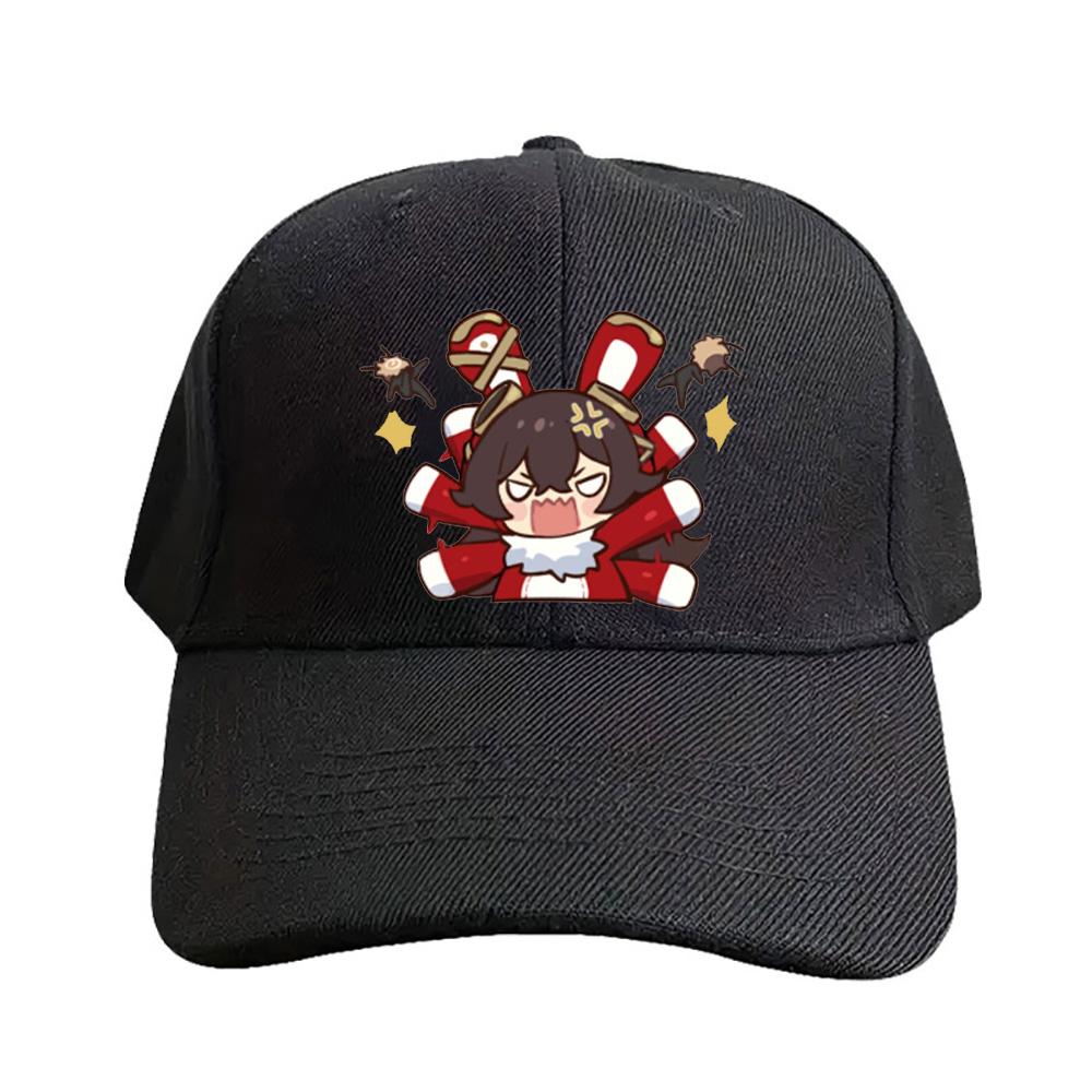 Amber Genshin Impact Chibi Cap Summer Woman Man Adult Casual Fashion Casual Adjustable Fishing Hat Sun Hat Baseball Cap