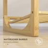 Bamboo Shoe Rack, 15.5 Cm Shelf Height, Ventilated Slat Design, 76 X 33 X 67 Cm, Natural Wood Effect