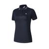 Fila Sport Versatile Minimalist Small Logo Striped Short Sleeve Polo Shirt Women Tops Royal-Blue A11W433107FNV