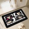 Ramones Band Printed Carpet for Living Room Decoration Non Slip Home Rugs Bedroom Kitchen Washable